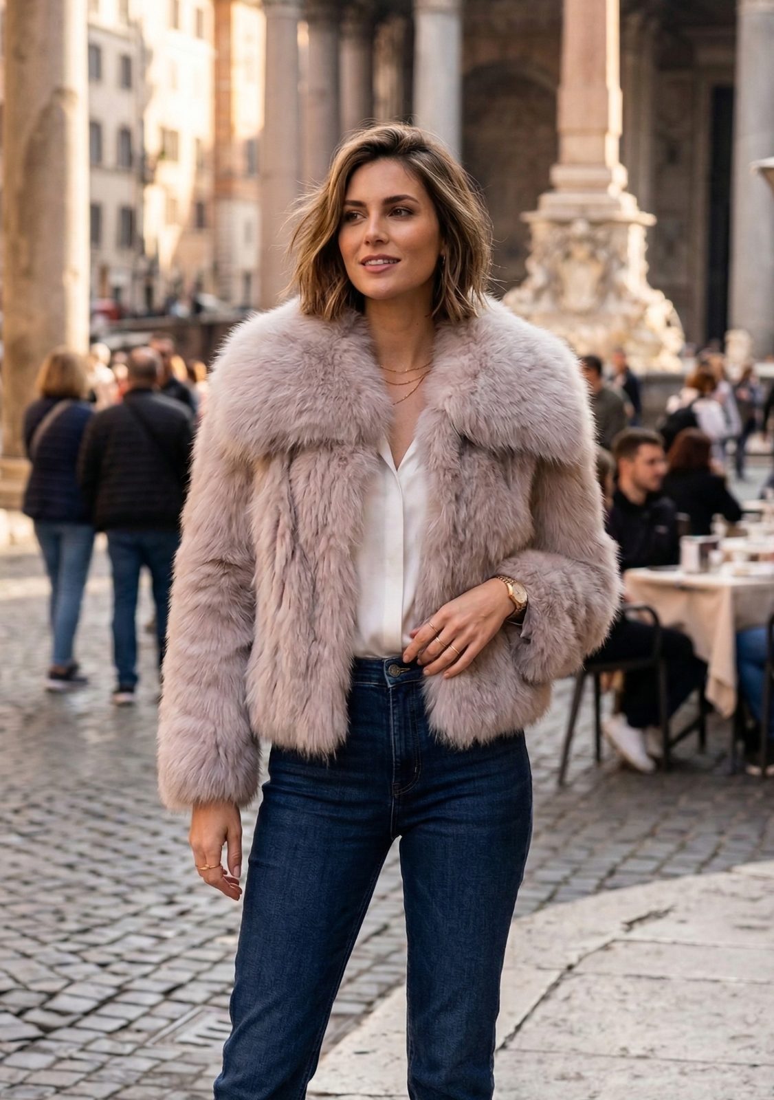 CHAQUETA CUELLO AMPLIO ZORRO