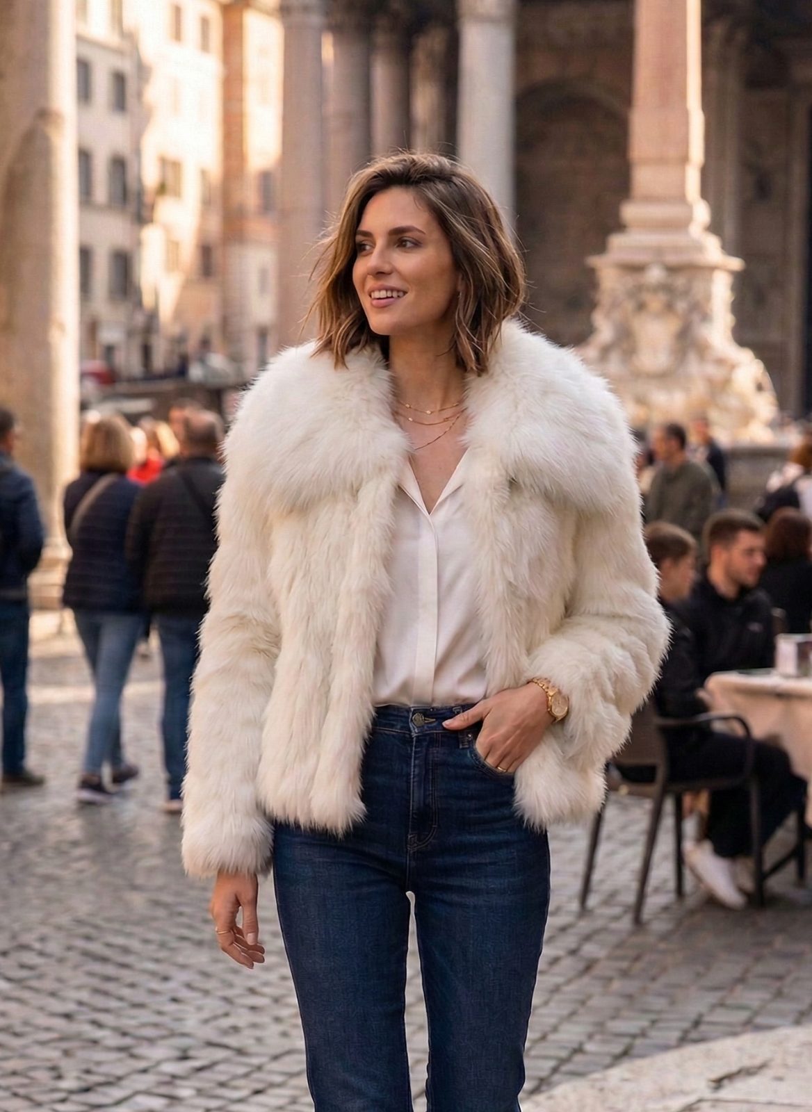 CHAQUETA CUELLO AMPLIO ZORRO