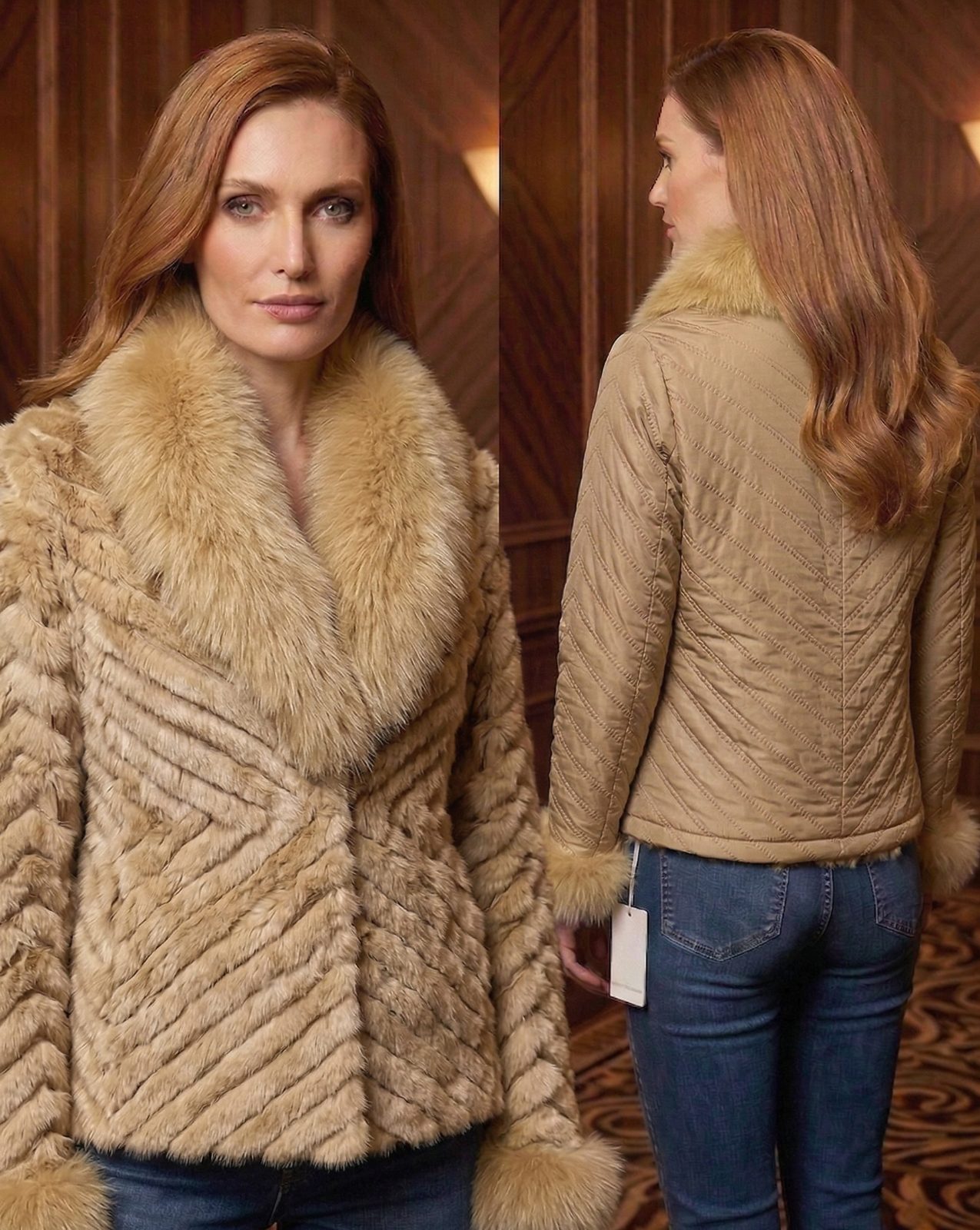 CHAQUETA REVERSIBLE CONEJO CUELLO V