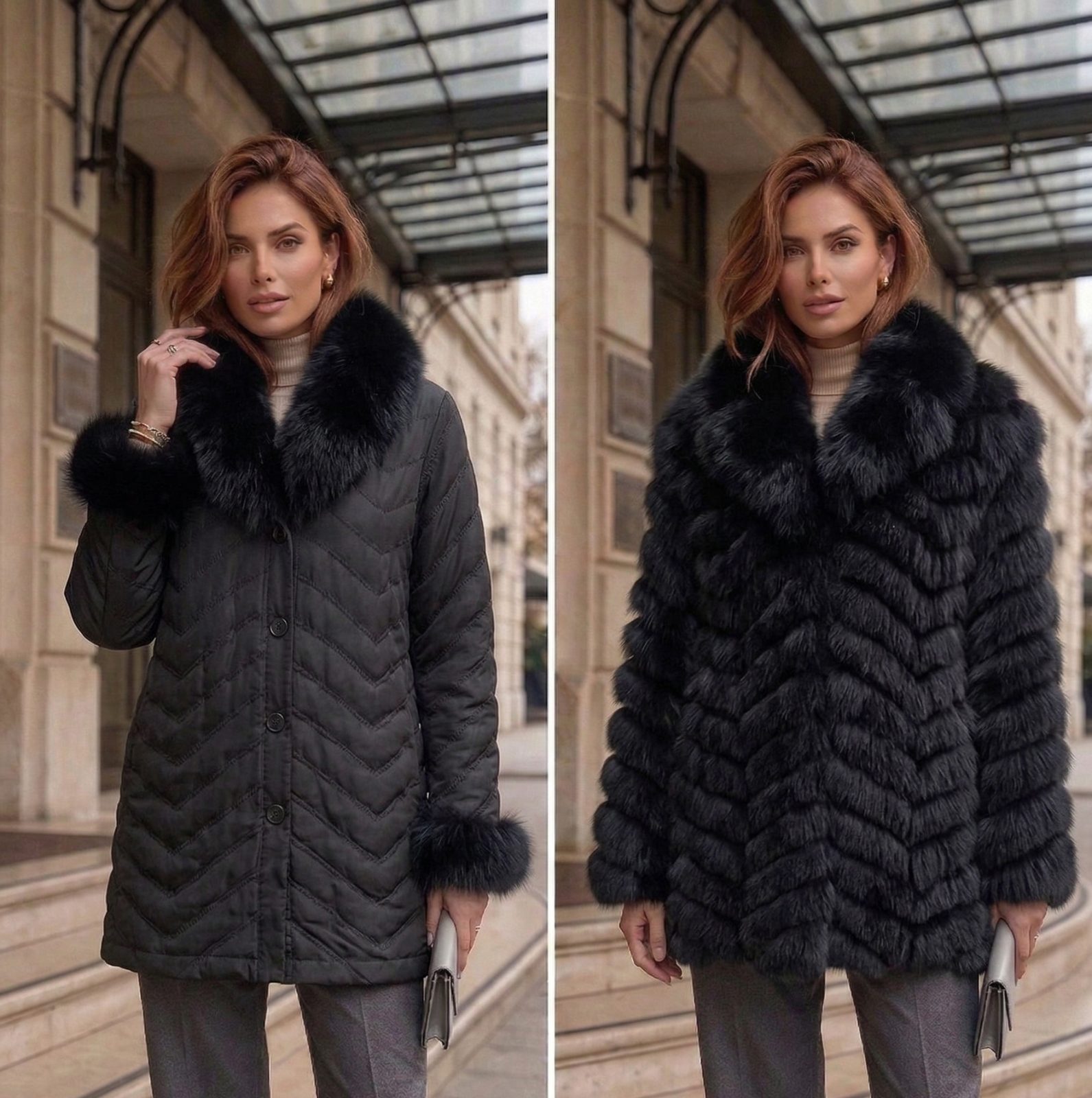 CHAQUETA ZORRO REVERSIBLE CON BOTONES