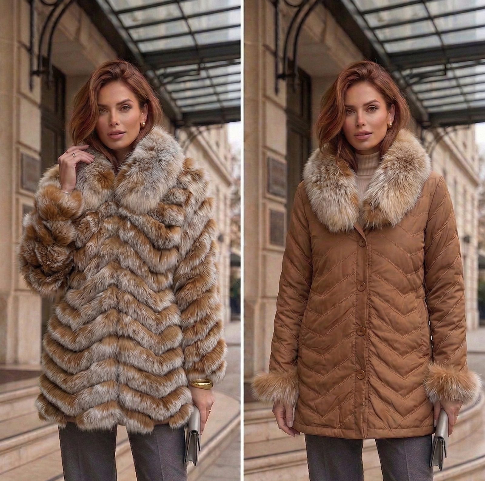 CHAQUETA ZORRO REVERSIBLE CON BOTONES