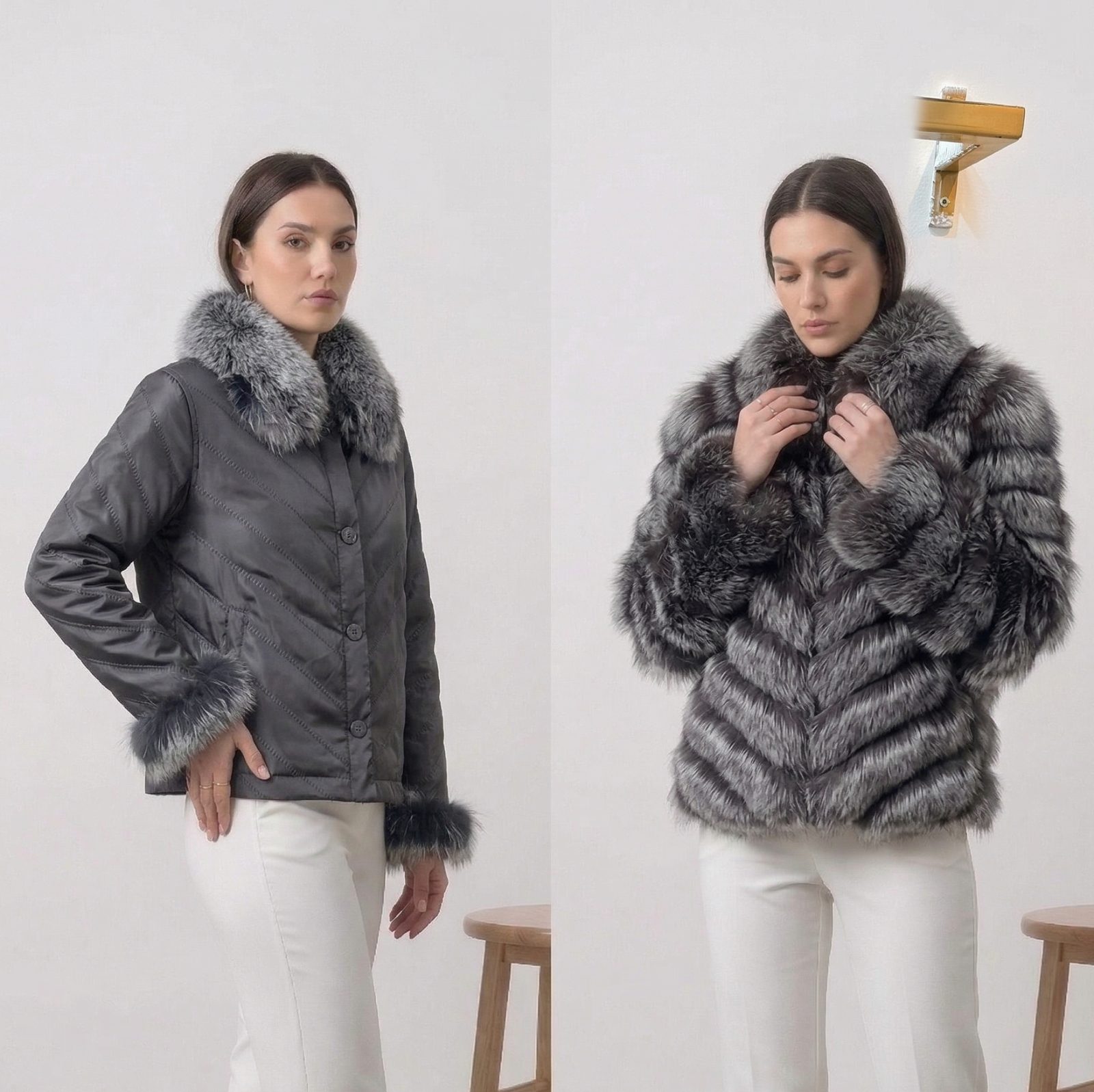 CHAQUETA ZORRO REVERSIBLE CLARY CORTA