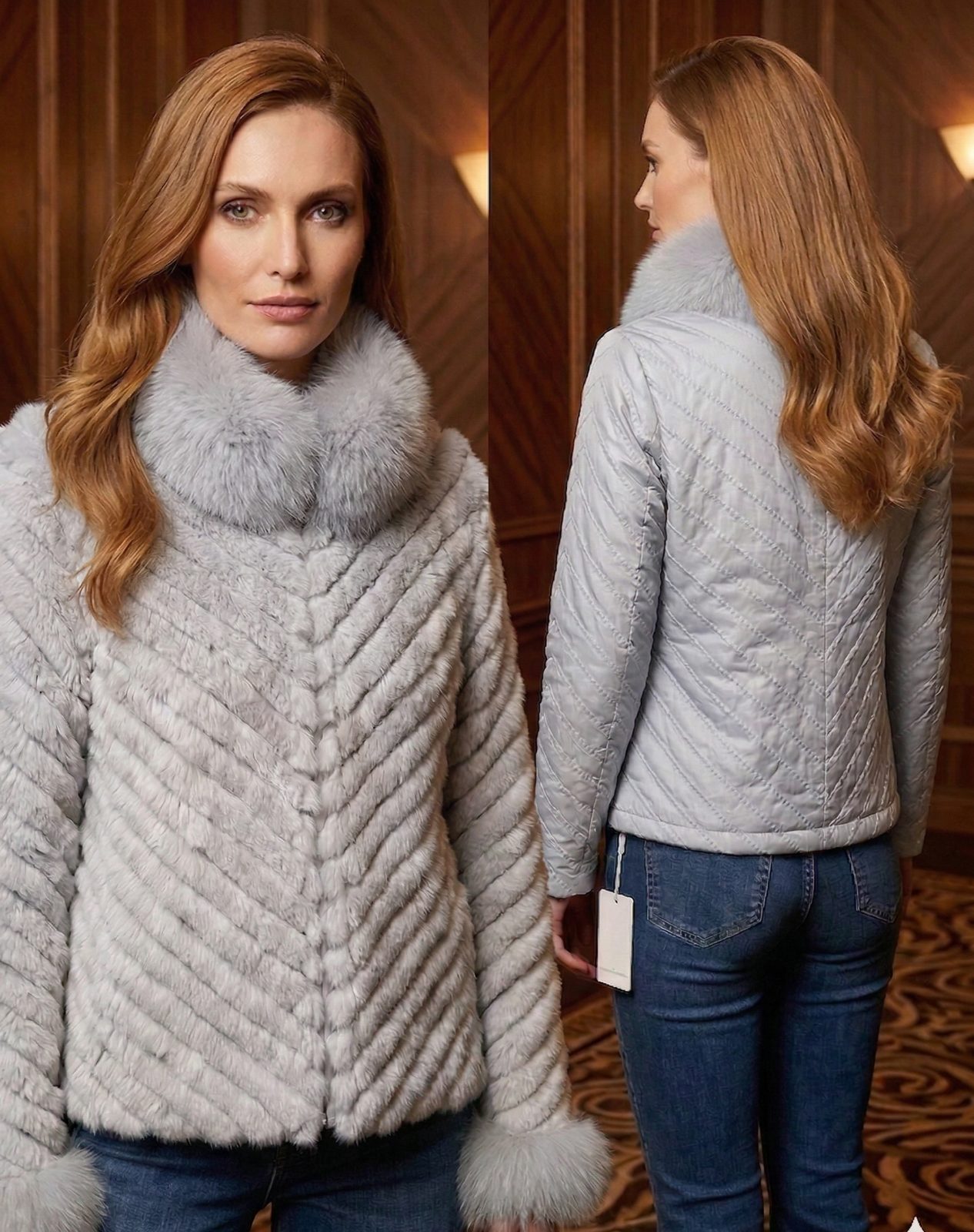 CHAQUETA REVERSIBLE CONEJO CORTA