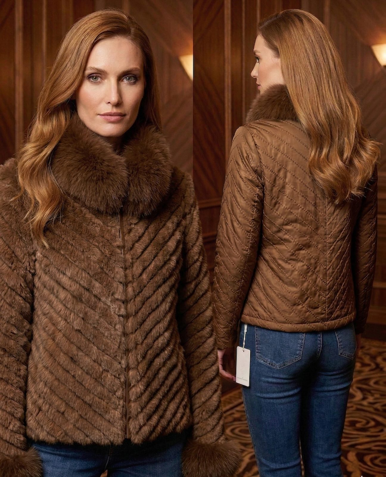 CHAQUETA REVERSIBLE CONEJO CORTA