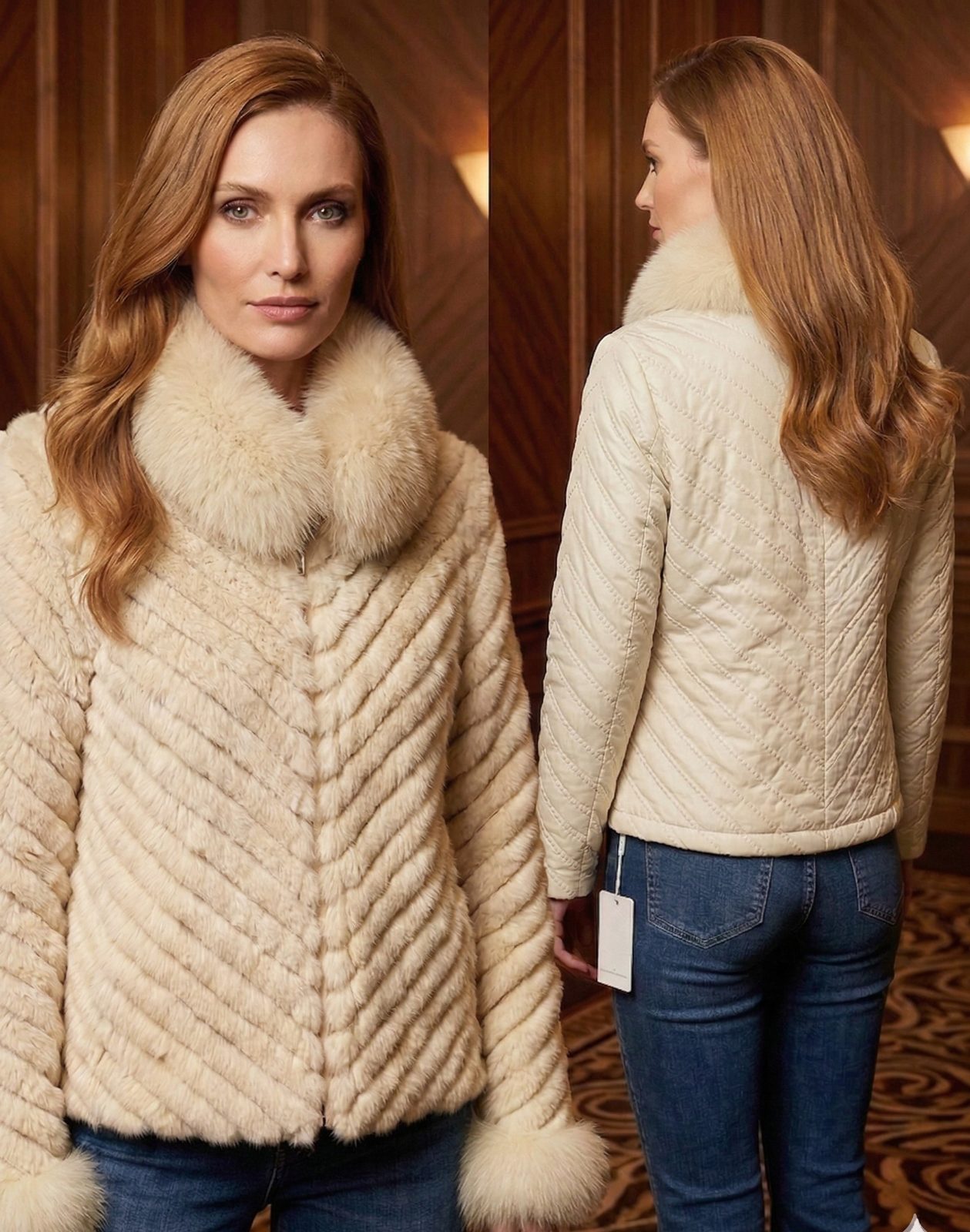 CHAQUETA REVERSIBLE CONEJO CORTA