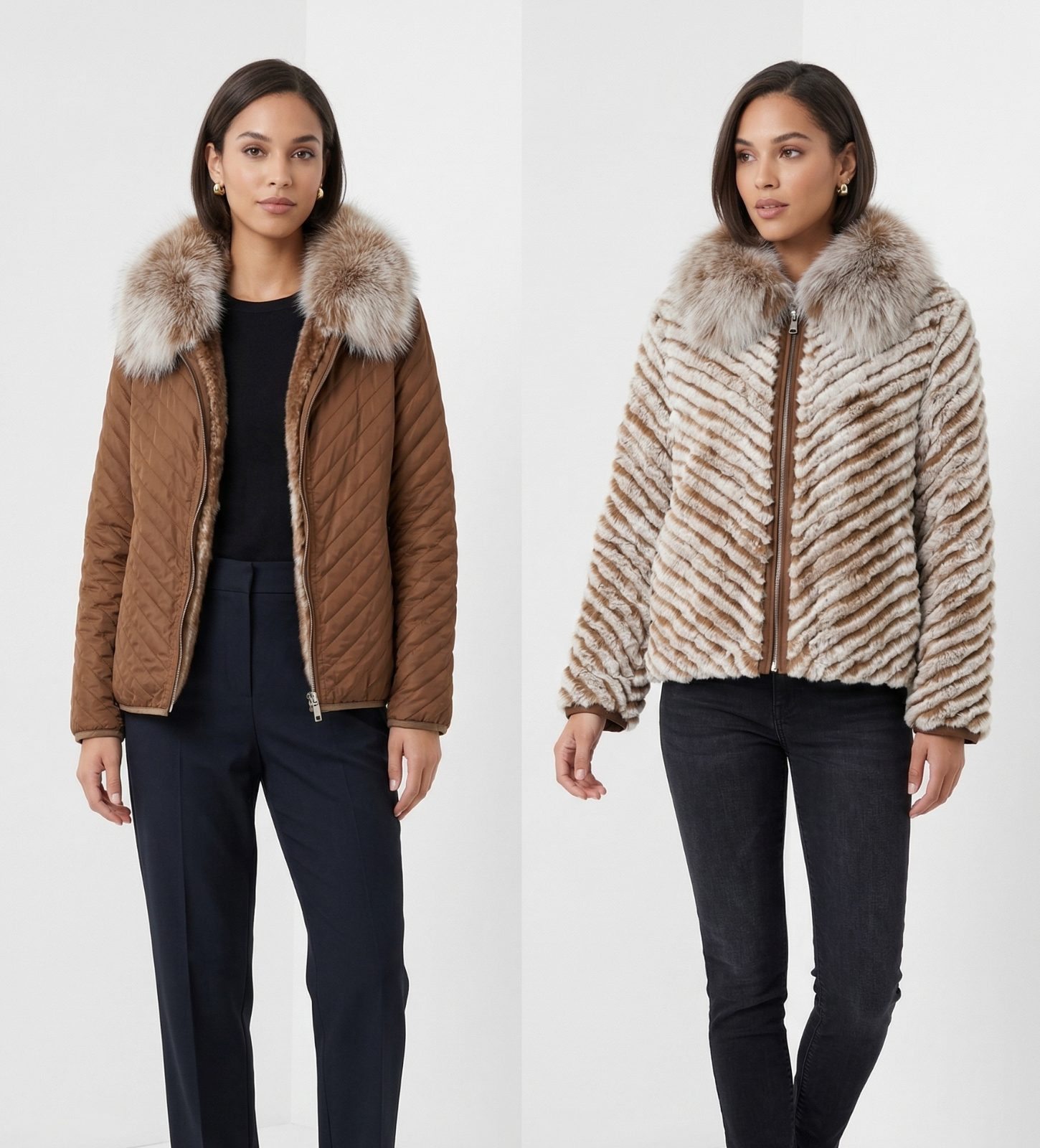 CHAQUETA REVERSIBLE CONEJO CORTA