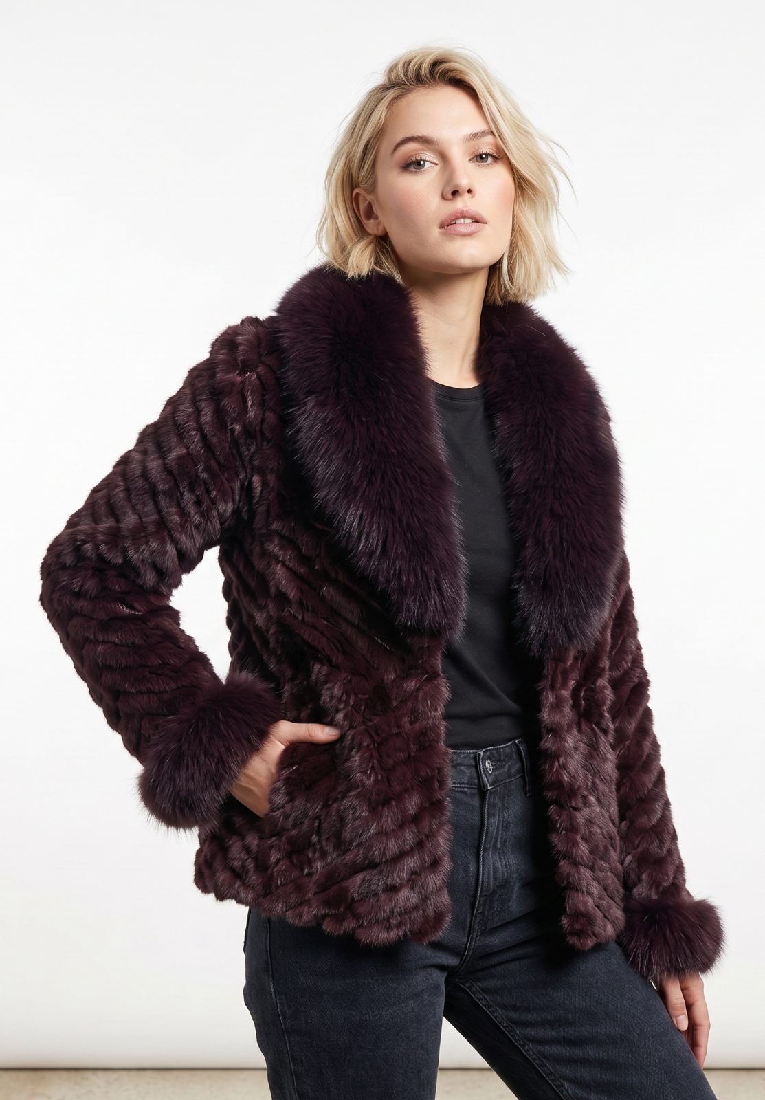 CHAQUETA REVERSIBLE CONEJO CUELLO V
