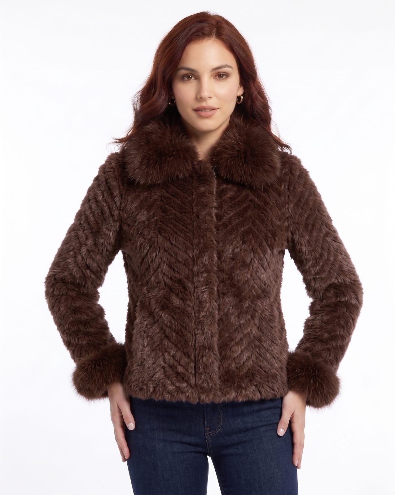 CHAQUETA REVERSIBLE CONEJO CUELLO DESMONTABLE