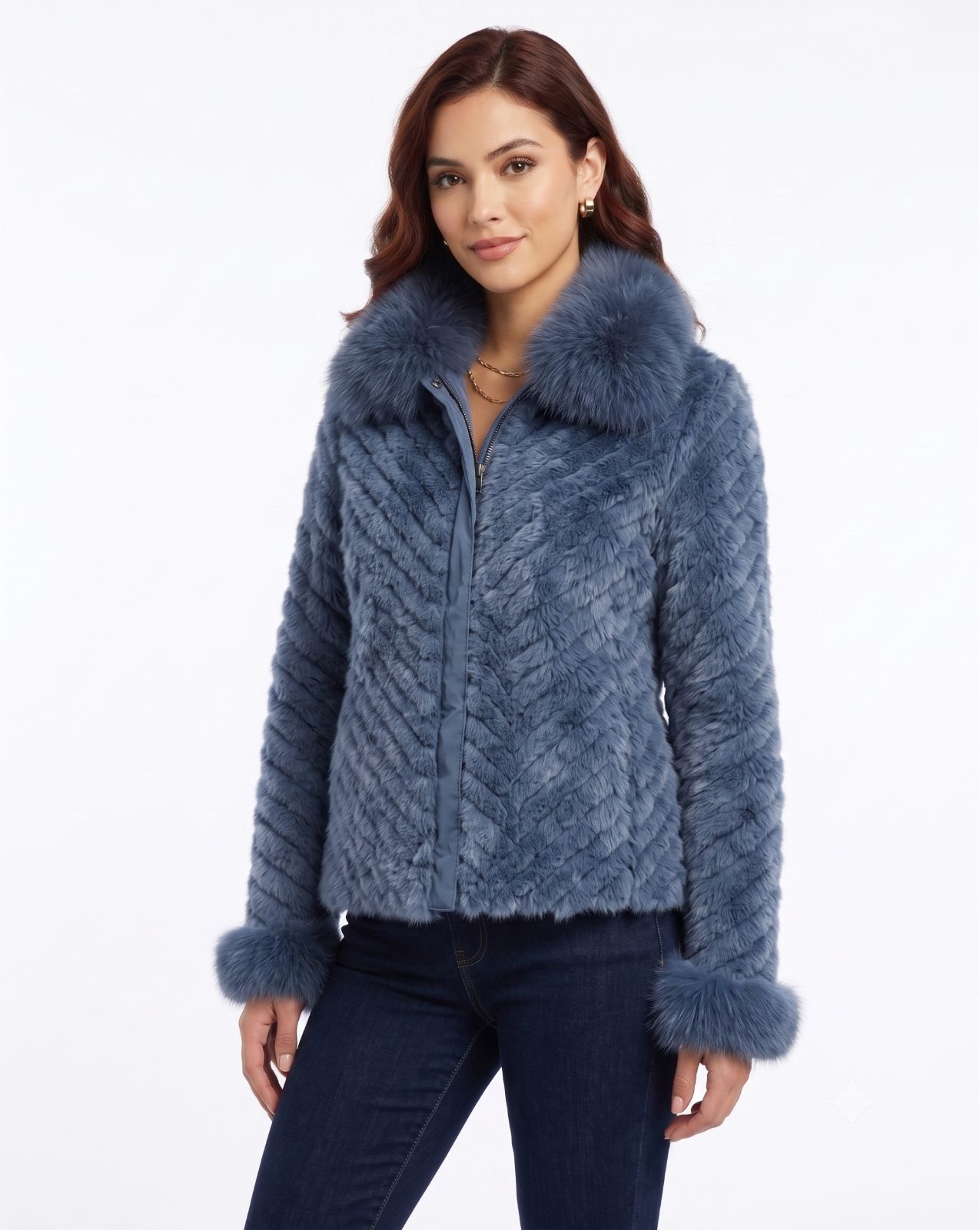 CHAQUETA REVERSIBLE CONEJO CUELLO DESMONTABLE
